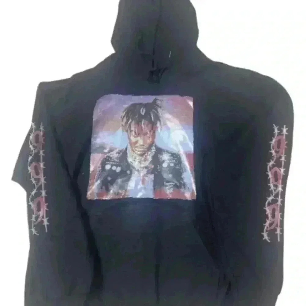 Juice WRLD 999 Hoodie Men's Large Sweatshirt Black Rap Legends Never Die Hip Hop